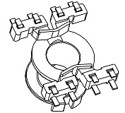 RM6 Каркас 1 сек. 8 выв. SMD CSVS-RM6S-1S-8P-B