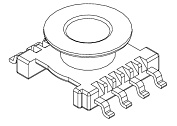 ER9.5/5 Каркас 1 сек 8 выв SMD E-008